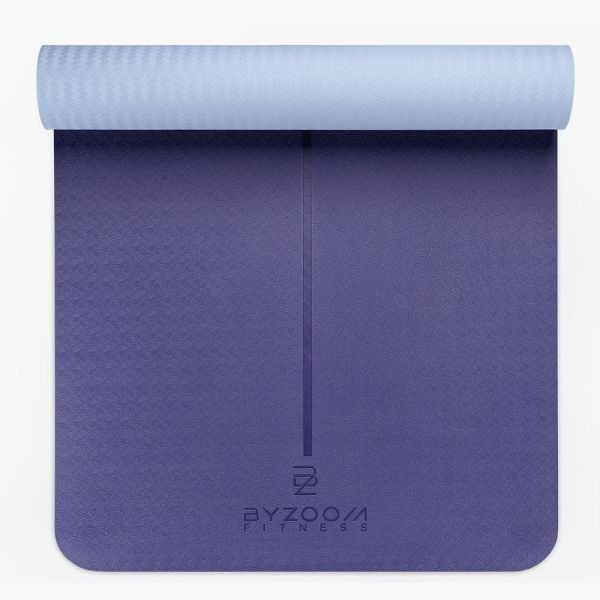 TPE 止滑輕巧瑜珈墊 4mm (紫色) BYZOOM FITNESS,TPE瑜珈墊,4mm瑜珈墊,灰色瑜珈墊,止滑瑜珈墊,輕巧瑜珈墊,環保瑜珈墊,瑜珈墊推薦,瑜珈墊選購,瑜珈墊品牌,健身墊