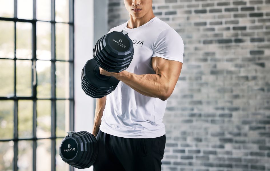 Classic Series 25kg (55LB) 15段重量 可調式啞鈴(黑) 可調式啞鈴, Byzoom 啞鈴, 25kg 啞鈴, 居家健身, 重量訓練, 啞鈴訓練, 健身器材, 重訓器材, 啞鈴推薦, 啞鈴調整​
