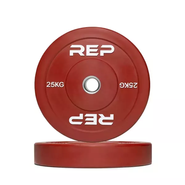 包膠槓片 25 kg 紅色（2入裝） REP包膠槓片, 奧林匹克槓片, 槓片25kg, 包膠槓片推薦, 居家健身房槓片, 低回彈槓片, 奧槓專用槓片, 舉重訓練槓片, 健身器材槓片重量標準配色, 2吋槓片孔徑, REP FITNESS 槓片