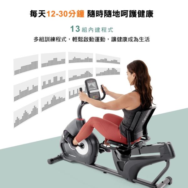 Schwinn 510R 斜臥式健身車 護膝健身車, 高背支撐,長輩復健推薦,銀髮族健身器材,安全復健運動,靜音訓練,人體工學設計,靜音健身車,物理治療器材,下肢復健,喬山