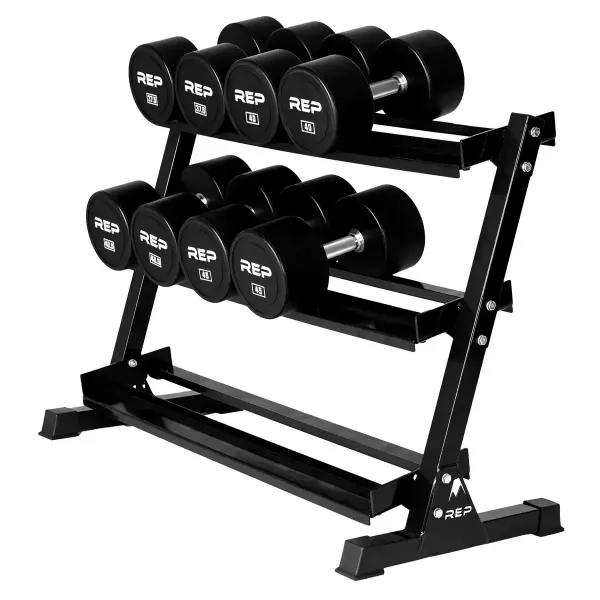 PU 圓形啞鈴組 (37.5KG-45KG) PU啞鈴組, 圓形啞鈴, 45kg啞鈴, 大重量啞鈴, 聚氨酯啞鈴, 商用健身房啞鈴, 加粗握把啞鈴, 專業重訓啞鈴, 漸進式超負荷, 深蹲推舉啞鈴, REP FITNESS啞鈴, REP-ST-DB55-SET-3745