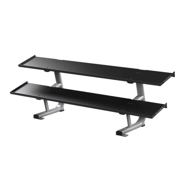 Matrix｜Magnum-MG-A528 雙層平式放置架 自由重量訓練架,商用訓練設備,高承重量訓練架,拉力帶掛鉤訓練,重量儲存訓練架,健身房架設,重訓,重量訓練,力量器材,史密斯架,商用槓鈴椅,二頭肌