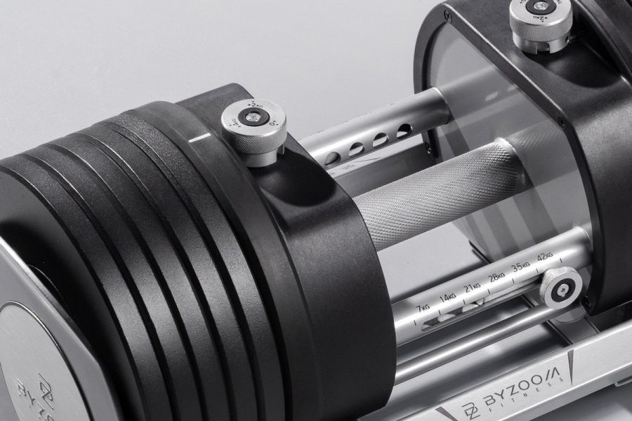 Power series 46kg 抗摔可調式啞鈴 Power Series 46kg可調啞鈴,Byzoom啞鈴,可調重量啞鈴,QCD快速切換,全平底啞鈴,金屬板啞鈴,防滑握把啞鈴,家庭訓練器材