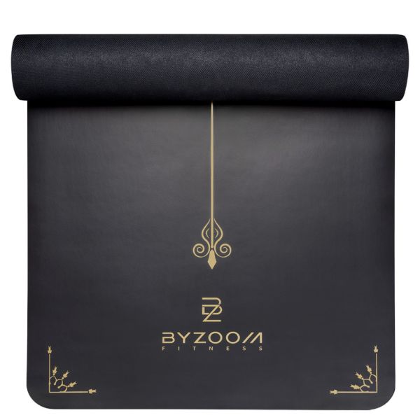 PU天然橡膠瑜珈墊5mm (黑) BYZOOM FITNESS,瑜珈墊,PU瑜珈墊,天然橡膠瑜珈墊,5mm瑜珈墊,止滑瑜珈墊,環保瑜珈墊,高支撐瑜珈墊,瑜珈墊推薦,黑色瑜珈墊 , 健身墊