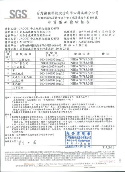 ADD-EDF無溶劑離子交換樹脂濾心《HALAL清真、WQA-NSF/ANSI/CAN 61、SGS認證》 