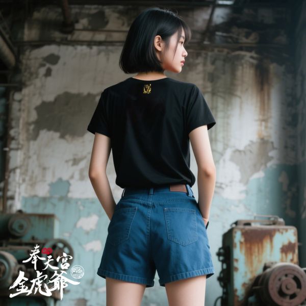 新港奉天宮金虎爺認證授權/Q版虎爺圖像 新港奉天宮金虎爺認證授權/Q版虎爺圖像-衣服 T恤