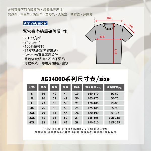 重磅(落肩)精梳棉素色Tee｜210磅 & 240磅 精梳棉、100%棉、雙紗T恤、賽洛紡、落肩T恤、Oversize T恤、合身T恤、寬版T恤、厚磅T恤、舒適透氣、親膚不刺癢、不易變形、極簡穿搭、基本款T恤、街頭風、日系風格、百搭上衣