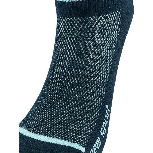 newsport 鈕斯勃 透氣萊卡 短襪 - 黑底湖水藍線條 22~25cm  台灣製造 襪子,除臭襪,襪子鈕斯勃,運動襪,萊卡纖維,短襪,踝襪