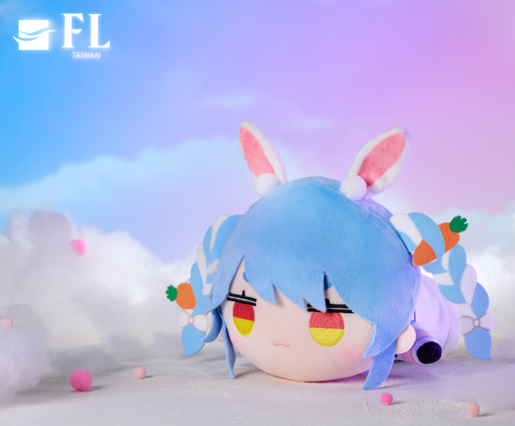 兔田佩克拉-絨毛趴姿娃娃 Hololive 絨毛娃娃, Hololive FURYU 娃娃, VTuber 周邊, Hololive Merchandise, 限量收藏娃娃, Anime Plush Doll