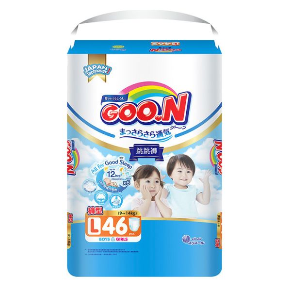日本 大王尿布 Goo.N 敏感肌設計 黏貼式尿布 褲型尿布 跳跳褲 日本原裝大王 Goo.N 尿布系列,專為寶寶敏感肌設計。柔軟透氣、超強吸收、舒適貼合。提供黏貼式與褲型跳跳褲多尺寸選擇,箱購現貨限宅配配送,給寶寶最安心的呵護。