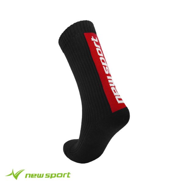 newsport 鈕斯勃 休閒運動長襪【筒後LOGO-黑紅】除臭襪 台灣製造 newsport 運動襪, 鈕斯勃長襪, 台灣製除臭襪, 抗菌運動襪, 透氣機能襪, 緩震長襪, 萊卡運動襪, 精梳棉襪子, 潮流休閒襪推薦