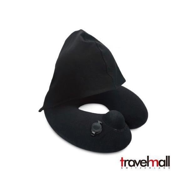 Travelmall 專利3D按壓充氣連帽頸枕 