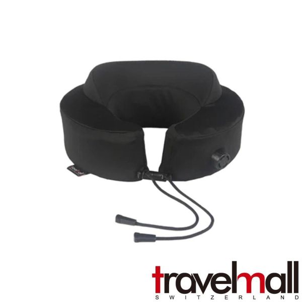 Travelmall 自動充氣尊貴記憶頸枕 黑色 