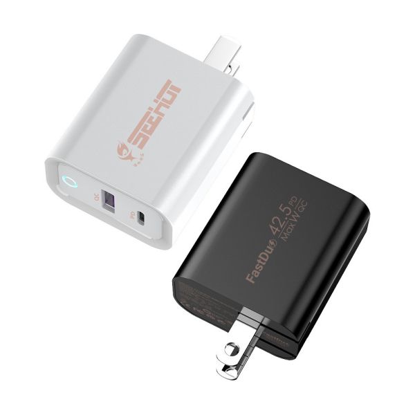 SEEHOT Fast Duo PD快充 雙口 USB-C USB-A 5A/42.5W強電流 充電時間快一倍 雙孔快充頭,PD快充插頭,USB-C快充,USB-A快充,42.5W快充,SEEHOT充電器,PD20W QC3.0,快充不傷機芯,雙口充電器推薦,iPhone16快充頭,可折疊插頭充電器,Switch快充推薦,10重保護快充,支援蘋果快充,安卓快充頭,出差用快充,SEEHOT Fast Duo,快充插座,雙孔USB充電器,旅行充電器推薦