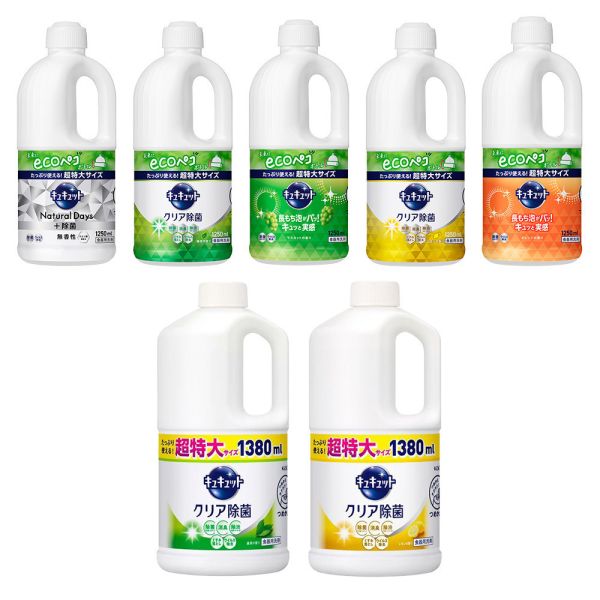 日本 KAO 花王 1250~1380ml 超大容量洗碗精 特大家庭號 經濟實惠 補充罐 去汙除菌 日本花王, KAO洗碗精, 大容量洗碗精, 1250ml洗碗精, 1380ml洗碗精, 補充瓶洗碗精, 去汙除菌, 花王補充瓶, 日本清潔用品, 特大號洗碗精, 柑橘香洗碗精, 檸檬香洗碗精, 綠茶箱洗碗精,麝香葡萄洗碗精