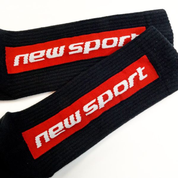 newsport 鈕斯勃 休閒運動長襪【筒後LOGO-黑紅】除臭襪 台灣製造 newsport 運動襪, 鈕斯勃長襪, 台灣製除臭襪, 抗菌運動襪, 透氣機能襪, 緩震長襪, 萊卡運動襪, 精梳棉襪子, 潮流休閒襪推薦