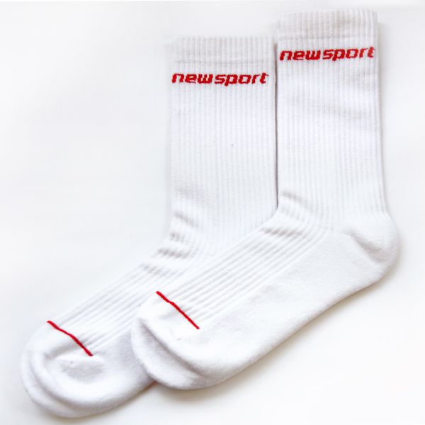 newsport 鈕斯勃 休閒運動長襪【經典LOGO-白紅】除臭襪 台灣製造 newsport 運動長襪, 鈕斯勃LOGO襪, 台灣製除臭襪, 抗菌透氣襪, 緩震長襪, 白色LOGO襪推薦, 萊卡彈性襪, 精梳棉襪子, 運動襪推薦, 經典LOGO運動襪, 台灣製襪子品牌
