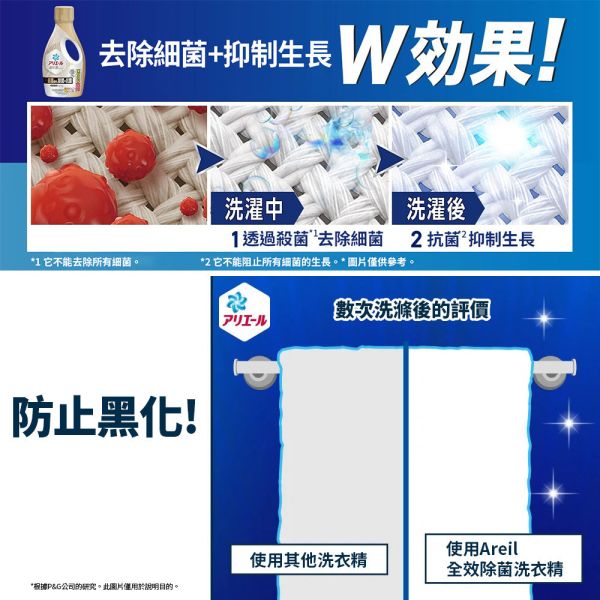 日本 P&G 寶僑 Ariel 全效除菌洗衣精 深層除菌+抗菌 金瓶 690g 