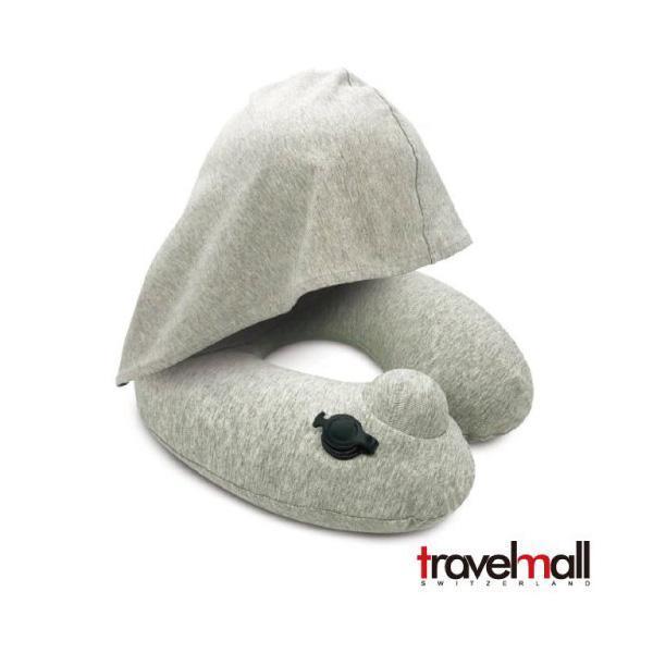 Travelmall 專利3D按壓充氣連帽頸枕 