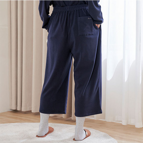 FLEECE搖粒絨舒適七分寬褲-共2色 