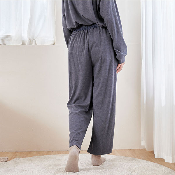 柔軟蠶絲布配色長褲-共2色 