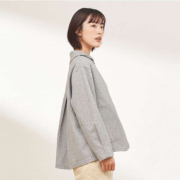 羊毛小立領保暖外套-共2色 