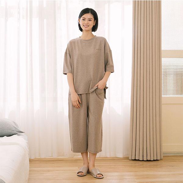 MIT有機棉五分袖上衣套裝-共2色 