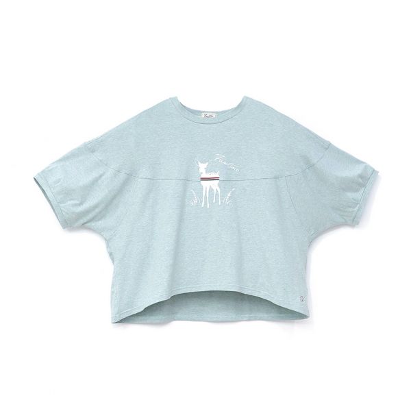 MIT有機棉森林小鹿五分落肩居家服上衣-共5色 睡衣,家居服,居家服,家居褲,居家褲,舒服睡衣,umorfil,膠原蛋白紗,美膚膠原蛋白,有機棉,親膚