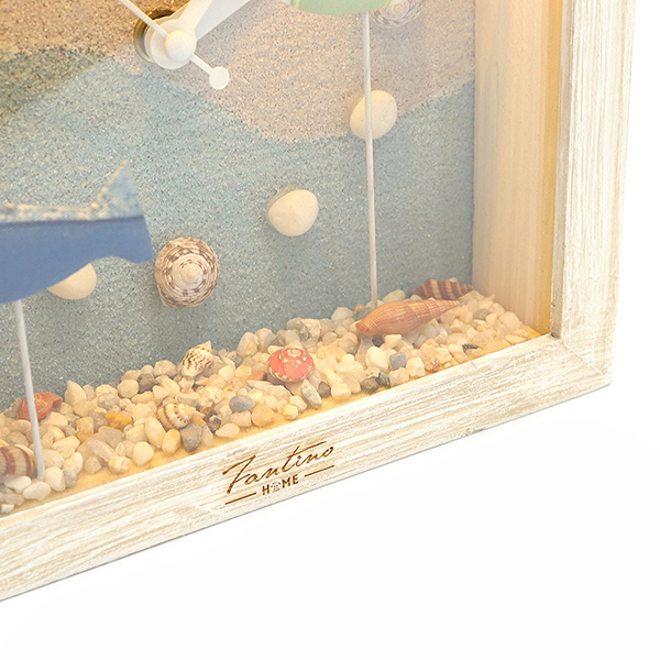 海洋深呼吸 手工木作時鐘-魚魚悠游 家居品, 時鐘, 原木時鐘, 海洋時鐘, 手工時鐘, 療癒時鐘