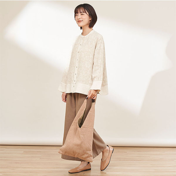 精緻刺繡棉麻開襟衫 