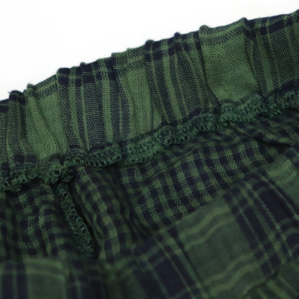 英倫風雙層紗格紋家居褲／居家長褲(共3色) 家居服,舒適,刺繡,台灣設計,台灣製造,文青,文創設計,刺蝟,居家良品