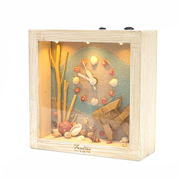 海洋深呼吸 手工木作時鐘-探索深海 魚右 家居品, 時鐘, 原木時鐘, 海洋時鐘, 手工時鐘, 療癒時鐘