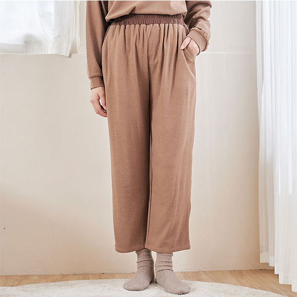 柔軟蠶絲布配色長褲-共2色 