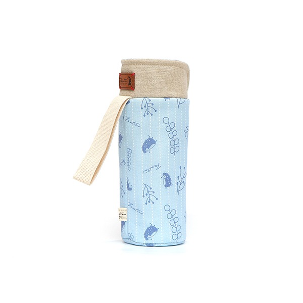 保溫防撞水壺袋／水瓶提袋（漂浮森林）-海洋藍 保溫袋,水壺袋,水壺提袋,保冰溫,手攜式,防撞,防摔,保溫瓶,玻璃瓶,水壺,學生,保溫杯套,隔熱保護,水杯套