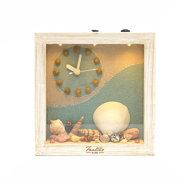 海洋深呼吸 手工木作時鐘-貝殼天堂 左鐘 家居品, 時鐘, 原木時鐘, 海洋時鐘, 手工時鐘, 療癒時鐘