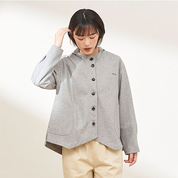 羊毛小立領保暖外套-共2色 