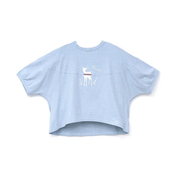 MIT有機棉森林小鹿五分落肩居家服上衣-共5色 睡衣,家居服,居家服,家居褲,居家褲,舒服睡衣,umorfil,膠原蛋白紗,美膚膠原蛋白,有機棉,親膚