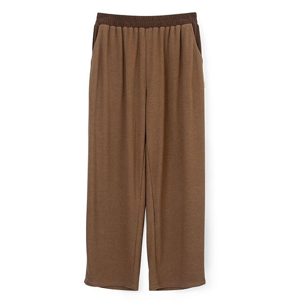 【成套優惠】柔軟蠶絲布半開襟配色上衣套裝-共2色 