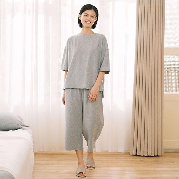 MIT有機棉五分袖上衣套裝-共2色 