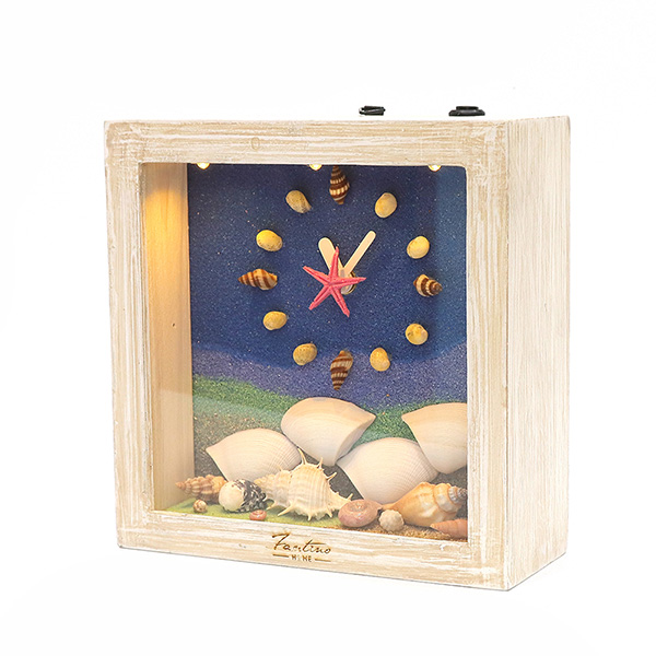 【已售完】海洋深呼吸 手工木作時鐘-海底星空 家居品, 時鐘, 原木時鐘, 海洋時鐘, 手工時鐘, 療癒時鐘