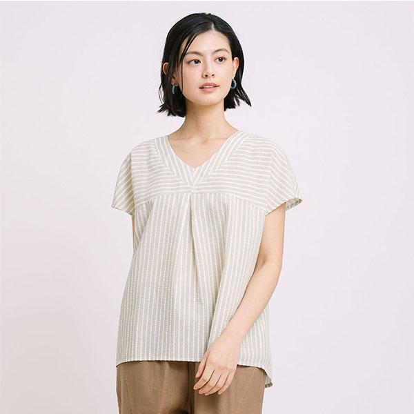 夏日清爽條紋連袖上衣-共2色 