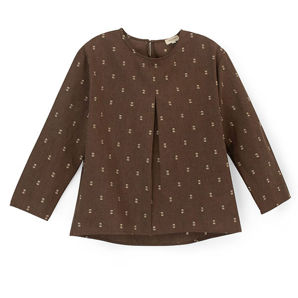 結點刺繡棉麻上衣-共2色 