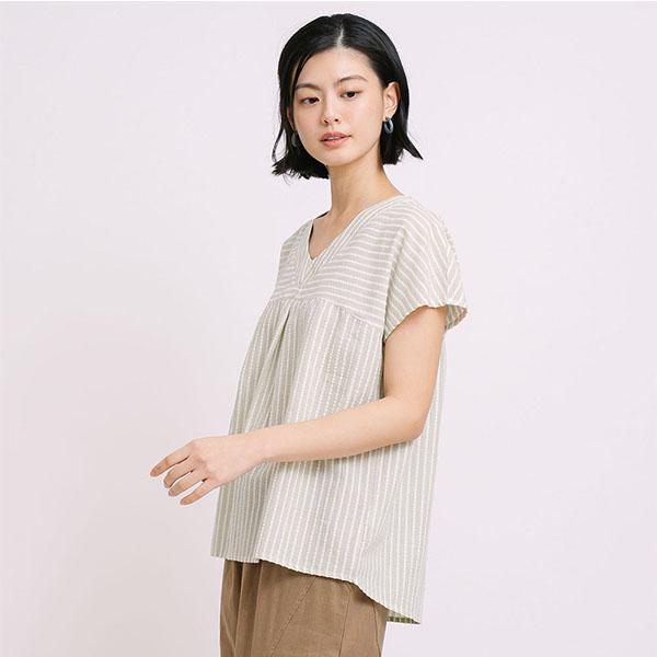 夏日清爽條紋連袖上衣-共2色 