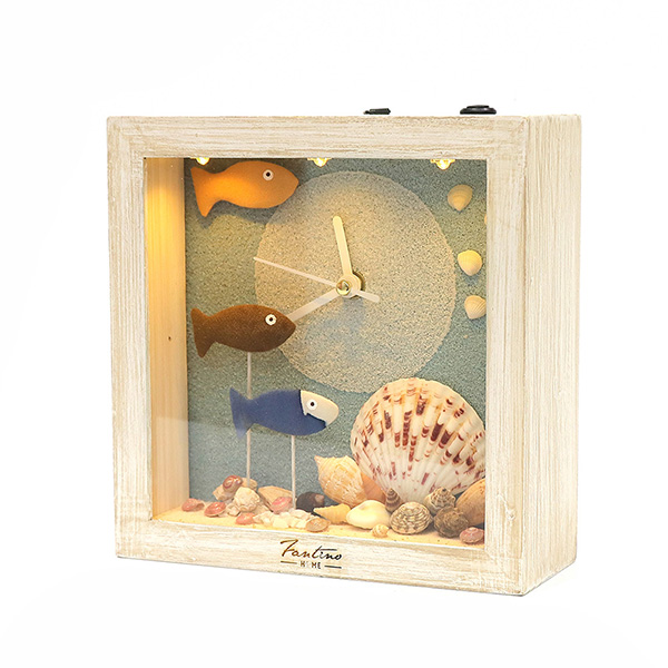 手工木作小燈時鐘-共11款 家居品, 時鐘, 原木時鐘, 海洋時鐘, 手工時鐘, 療癒時鐘