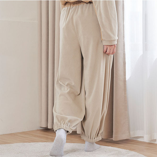 FLEECE搖粒絨舒適縮口長褲-共2色 