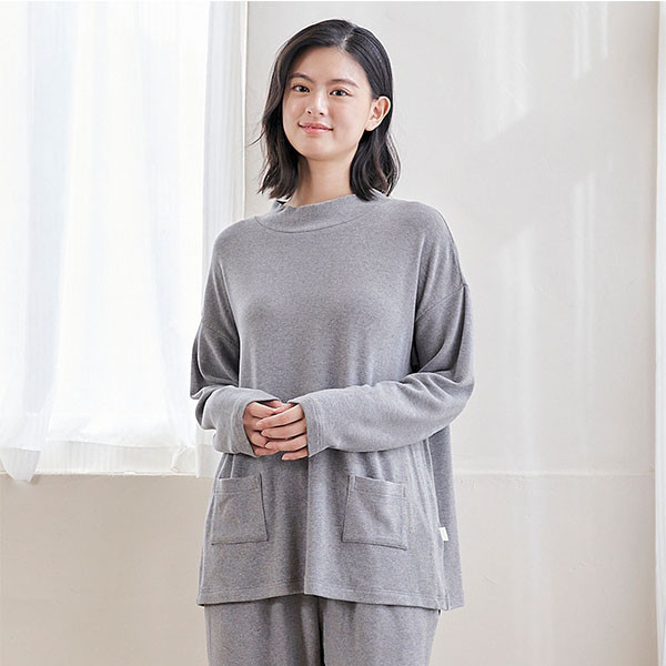 柔軟細緻羊絨半高領套裝-共2色