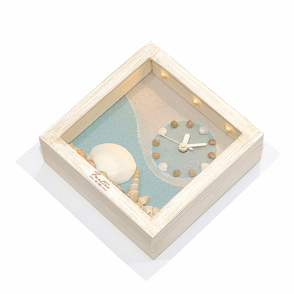 海洋深呼吸 手工木作時鐘-貝殼天堂 右鐘 家居品, 時鐘, 原木時鐘, 海洋時鐘, 手工時鐘, 療癒時鐘