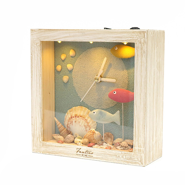 海洋深呼吸 手工木作時鐘-海底派對 魚右 家居品, 時鐘, 原木時鐘, 海洋時鐘, 手工時鐘, 療癒時鐘