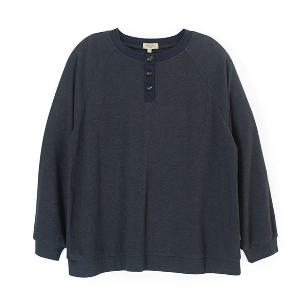 【成套優惠】柔軟蠶絲布半開襟配色上衣套裝-共2色 