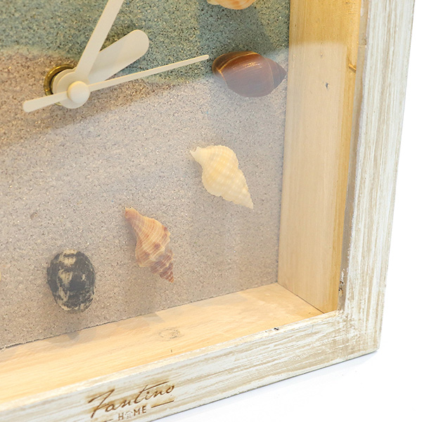 海洋深呼吸 手工木作時鐘-貝殼海洋 深 家居品, 時鐘, 原木時鐘, 海洋時鐘, 手工時鐘, 療癒時鐘